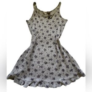 Victoria's Secret Vintage Gold Label Y2K Floral Gray Purple Floral Chemise Sz S